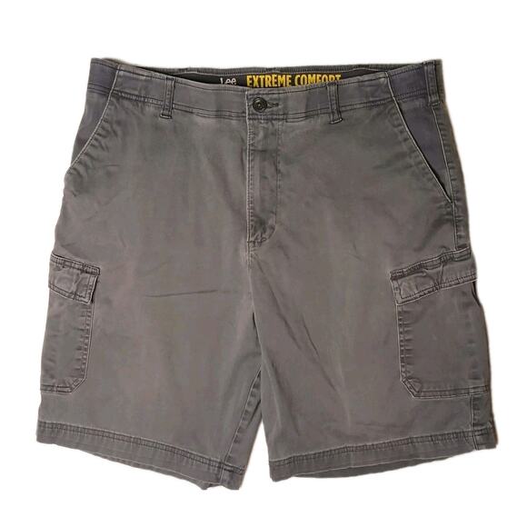 Lee Cargo Shorts Men 38 Gray Extreme Motion Performance Stretch Comfort Gorpcore - Picture 1 of 16